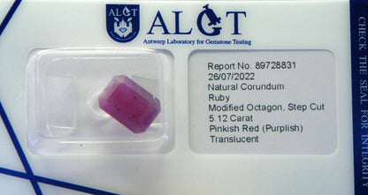 Ruby 5.12 ct.