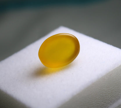 Natural Yellow Agate, a Holy Stone, Translucent, not Enhanced with Quality AA+