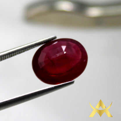 Natural Ruby 6.30 ct. Oval facetted, SI Clarity, perfect for Ring, Pendant or other Juwellery