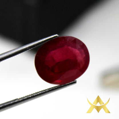 Natural Ruby 6.30 ct. Oval facetted, SI Clarity, perfect for Ring, Pendant or other Juwellery