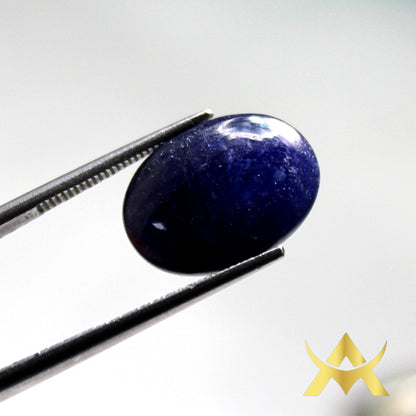 Natural Sapphire 13.82 ct. Translucent and enhanced, a big stone for collection or Juwellery