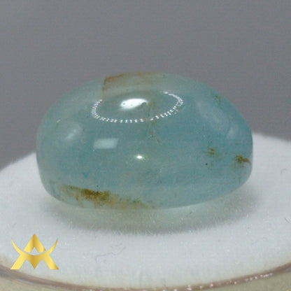 Aquamarine Transparent and Not enhanced, Cabochon Cut with Excellent Cut Grade