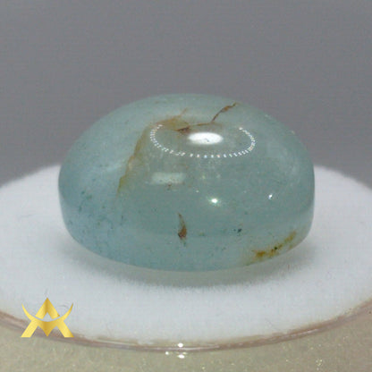 Aquamarine Transparent and Not enhanced, Cabochon Cut with Excellent Cut Grade