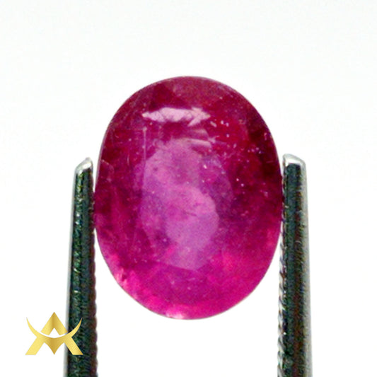 Natural Ruby, Transparent, SI1, Enhanced with Very Good Cut Grade