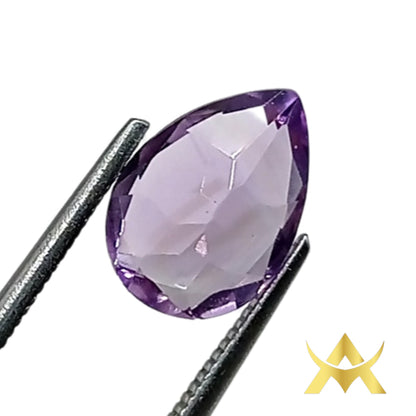 Amethyst 1.75 ct. Unheated and Untreated, Pear Cut, IF Clarity