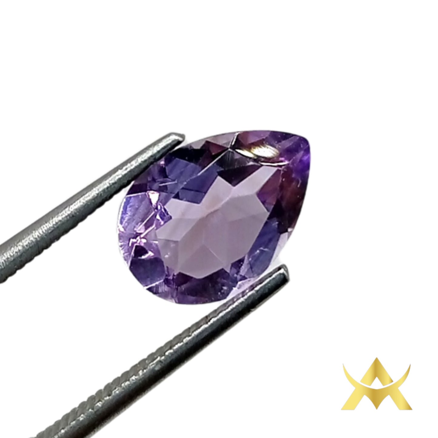 Amethyst 1.75 ct. Unheated and Untreated, Pear Cut, IF Clarity