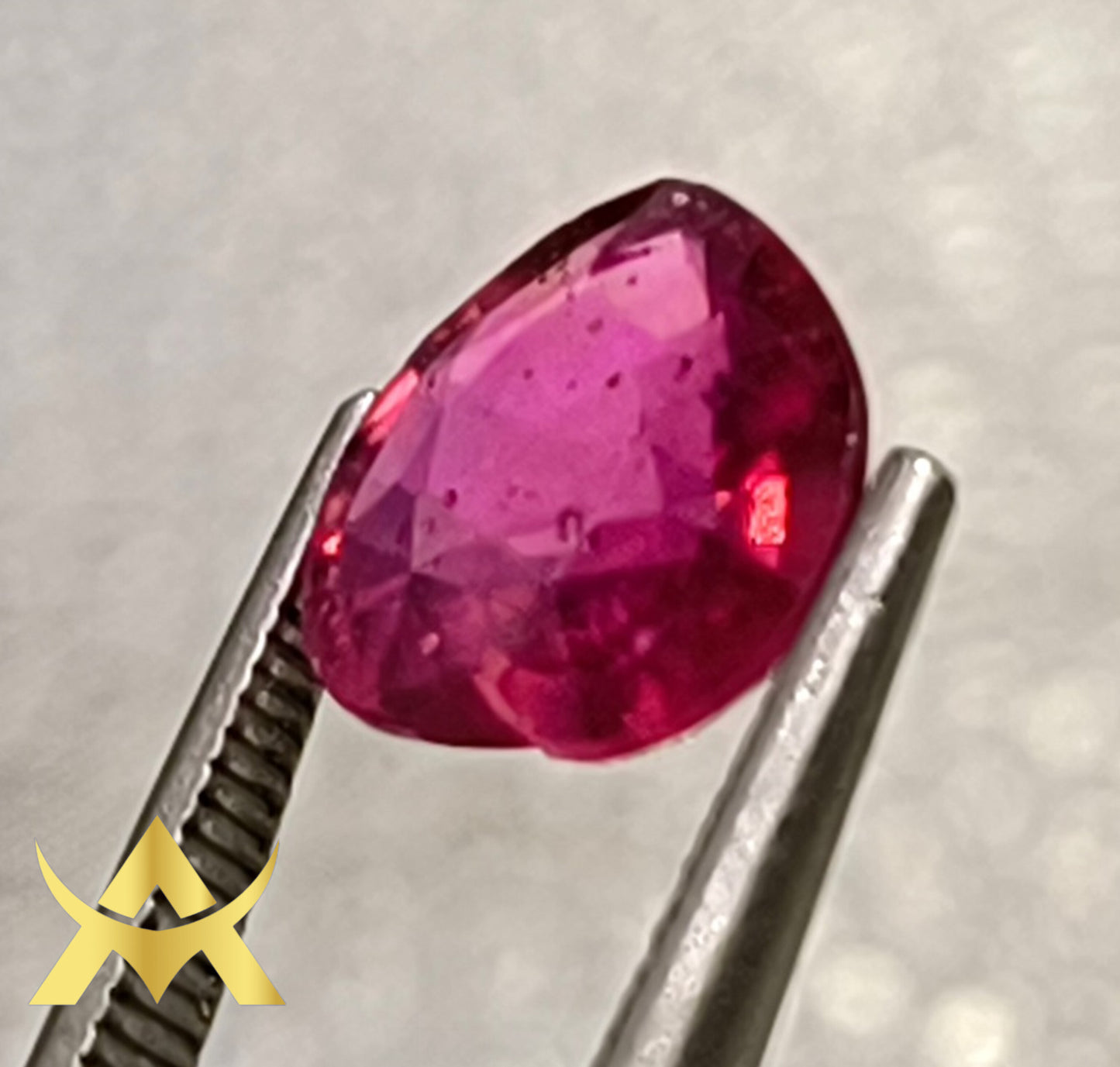 Natural Ruby Heart Cut, heated, Cut Grade Excellent with SI2 Clarity