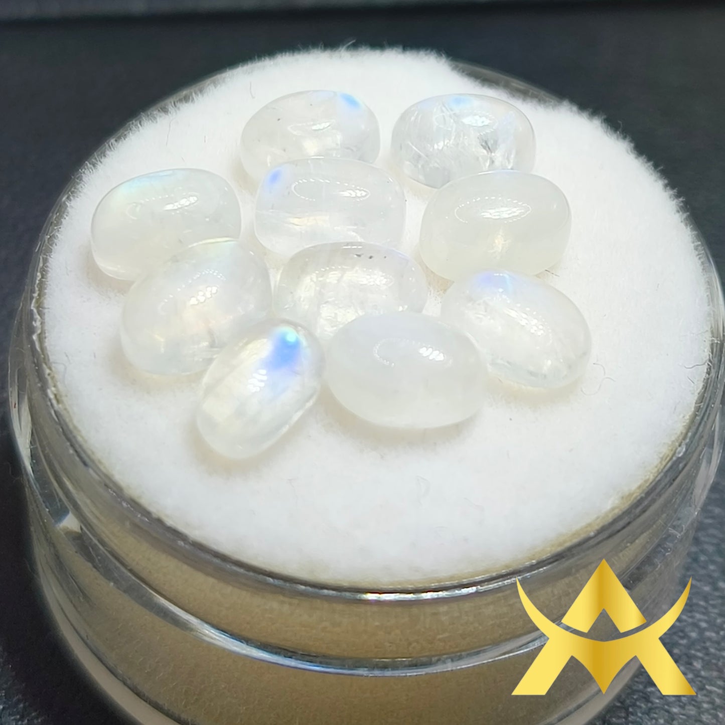 Natural Moonstone 10 pcs Lot, Cabochon Cut, Translucent and Not Enhanced