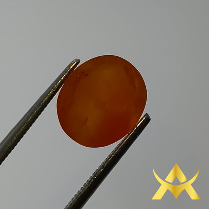 Carnelian 3.24 ct. Translucent, Not Enhanced with SI2 Clarity and Excellent Cut Grade