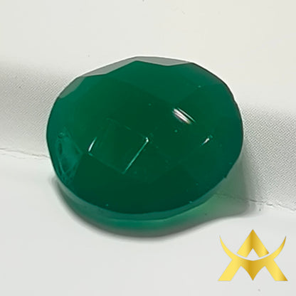 Green Onyx 6.85 ct. with Round Rosé cut, Translucent and SI Clarity without any Enhancing