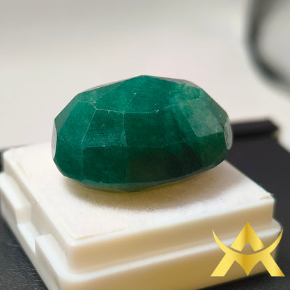 Emerald 38.95 ct. Not Enhanced, Opaque Clarity with very good Cut Grade