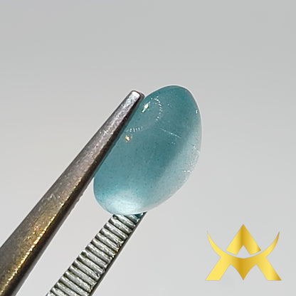 Aquamarine 3.27 ct. with Cabochon Cut and VVS1 Clarity and Excellent Cut Grade