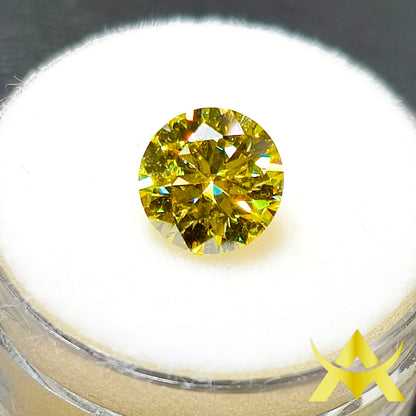 Moissanite 2.00 ct. Lemon Yellow Color, VVS1 Clarity, Transparent with GRA Certificate