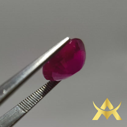 Natural Ruby 5.36 ct. VVS1 Clarity, Transparent, Enhanced with Very Good Quality