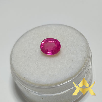 Ruby 1.36 ct. Transparent with Excellent Cut Grade and VVS1 Clarity