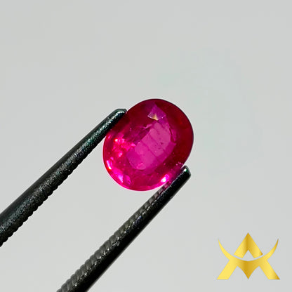 Ruby 1.36 ct. Transparent with Excellent Cut Grade and VVS1 Clarity