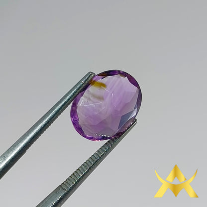 Amethyst with 3.29 ct. Weight and IF Clarity, Not Enhanced With Transparent Transparency