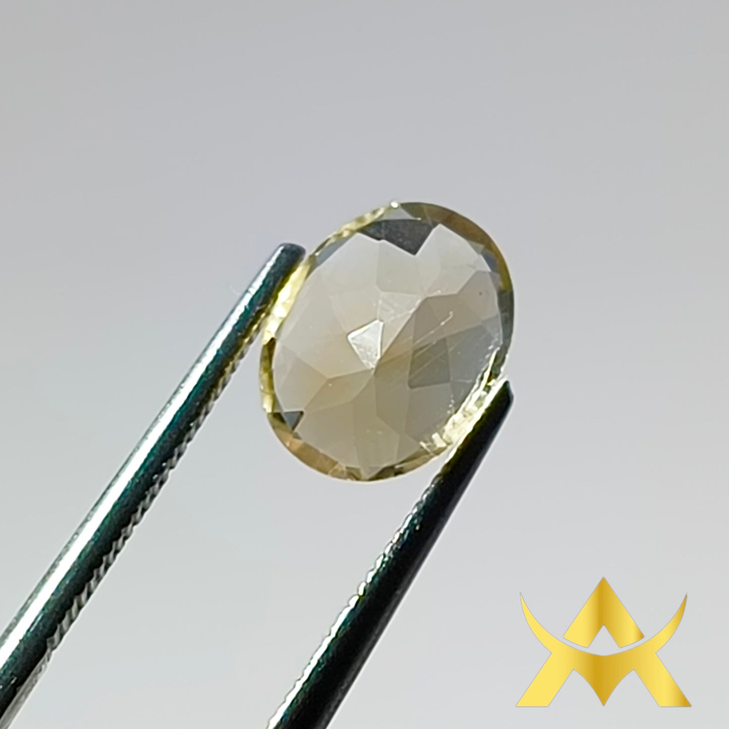 Yellow Quartz 1.78 ct. Not Enhanced, Oval facetted with IF Clarity and Transparent Transparency