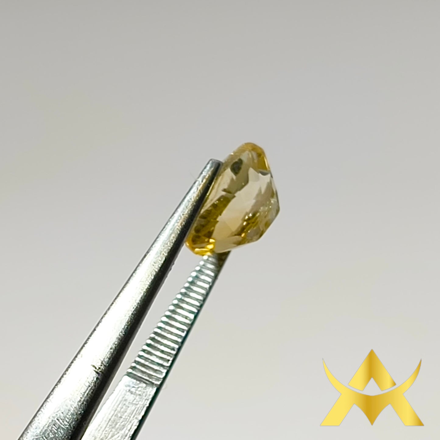 Yellow Quartz 1.78 ct. Not Enhanced, Oval facetted with IF Clarity and Transparent Transparency