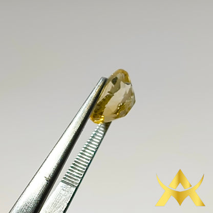 Yellow Quartz 1.78 ct. Not Enhanced, Oval facetted with IF Clarity and Transparent Transparency