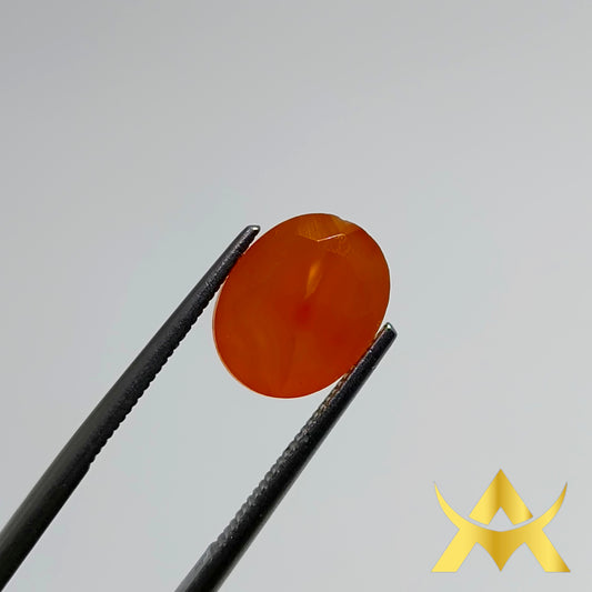 Carnelian 3.03 ct. Translucent, Not Enhanced with SI Clarity and Very Good Cut Grade