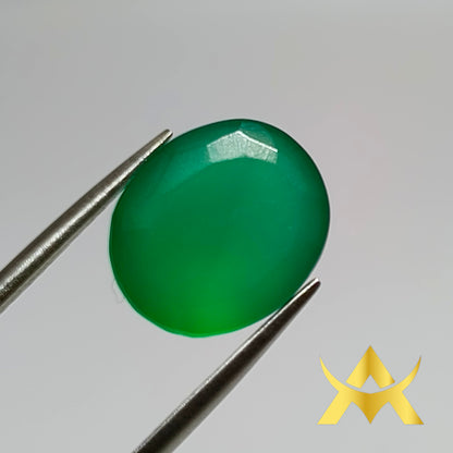 Green Onyx 4.10 ct. Translucent, SI Clarity and Not Enhanced