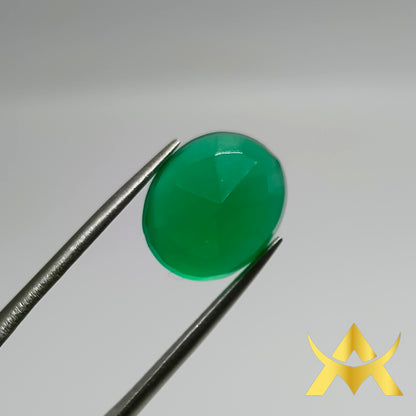 Green Onyx 4.10 ct. Translucent, SI Clarity and Not Enhanced