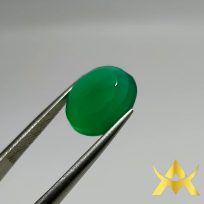 Green Onyx 4.10 ct. Translucent, SI Clarity and Not Enhanced