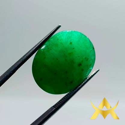 Natural Emerald 14.43 ct. Semi Translucent and Not Enhanced with Excellent Cut Grade