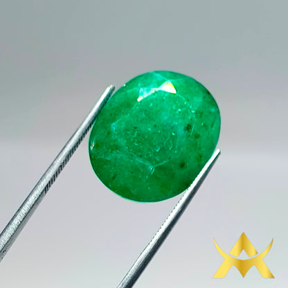 Natural Emerald 14.43 ct. Semi Translucent and Not Enhanced with Excellent Cut Grade