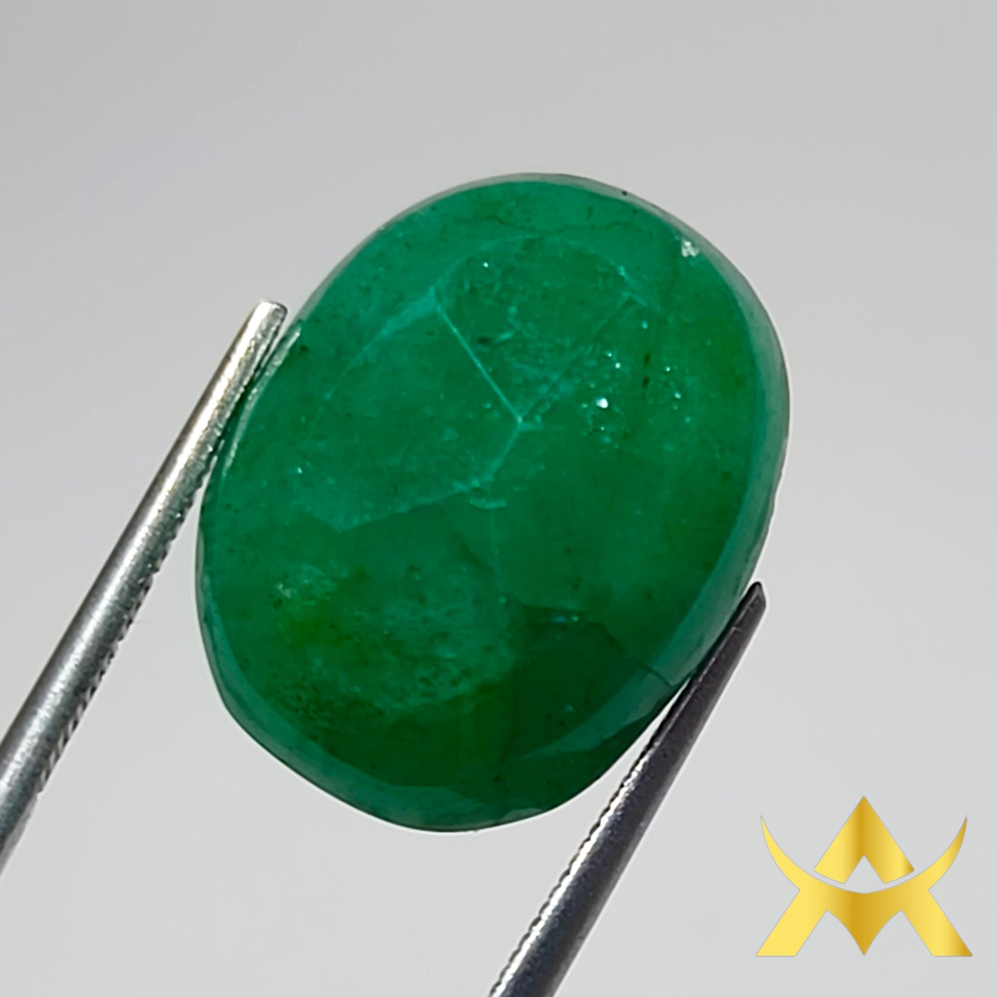 Natural Emerald 14.96 ct. Not Enhanced, Semi Translucent with Excellent Cut Grade