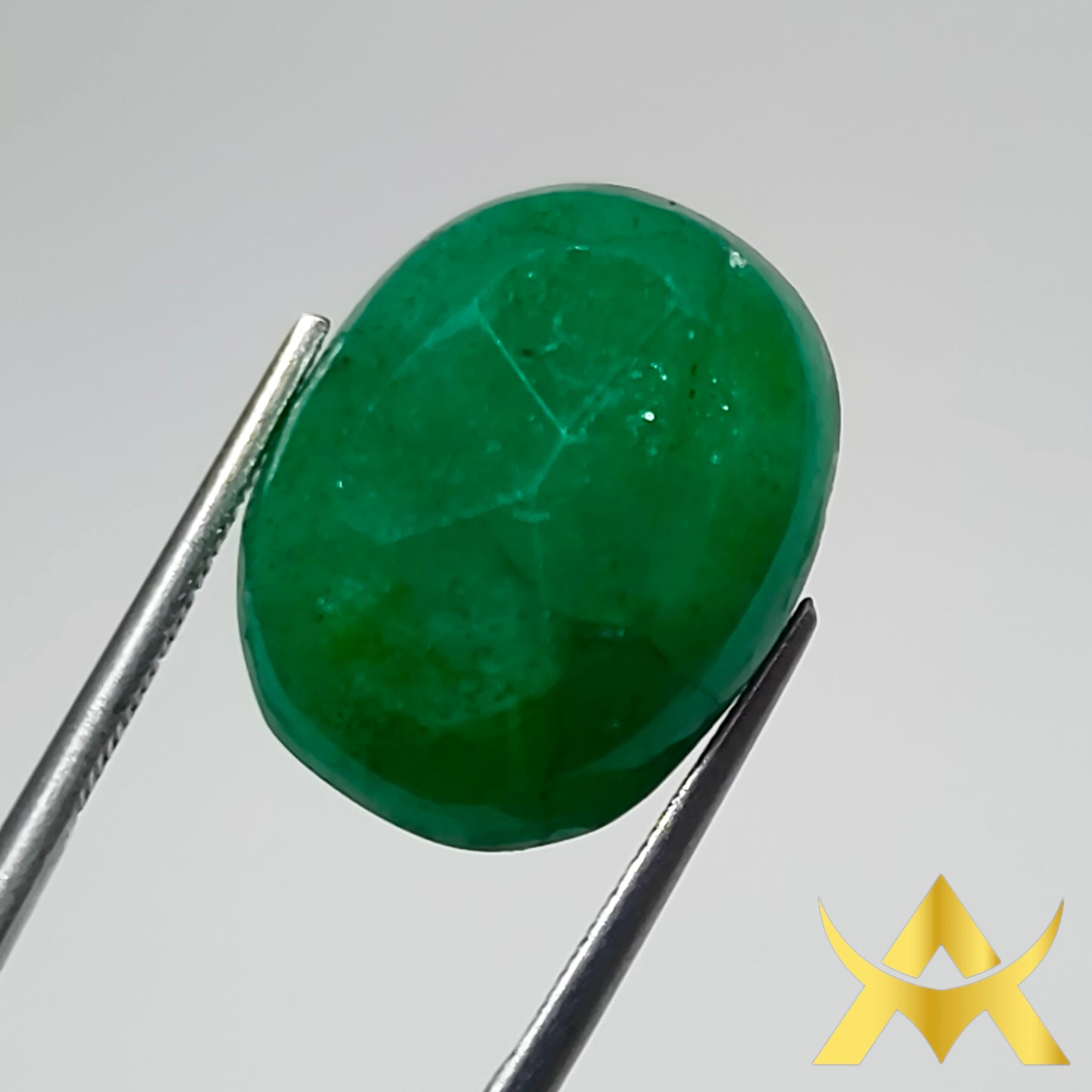 Natural Emerald 14.96 ct. Not Enhanced, Semi Translucent with Excellent Cut Grade