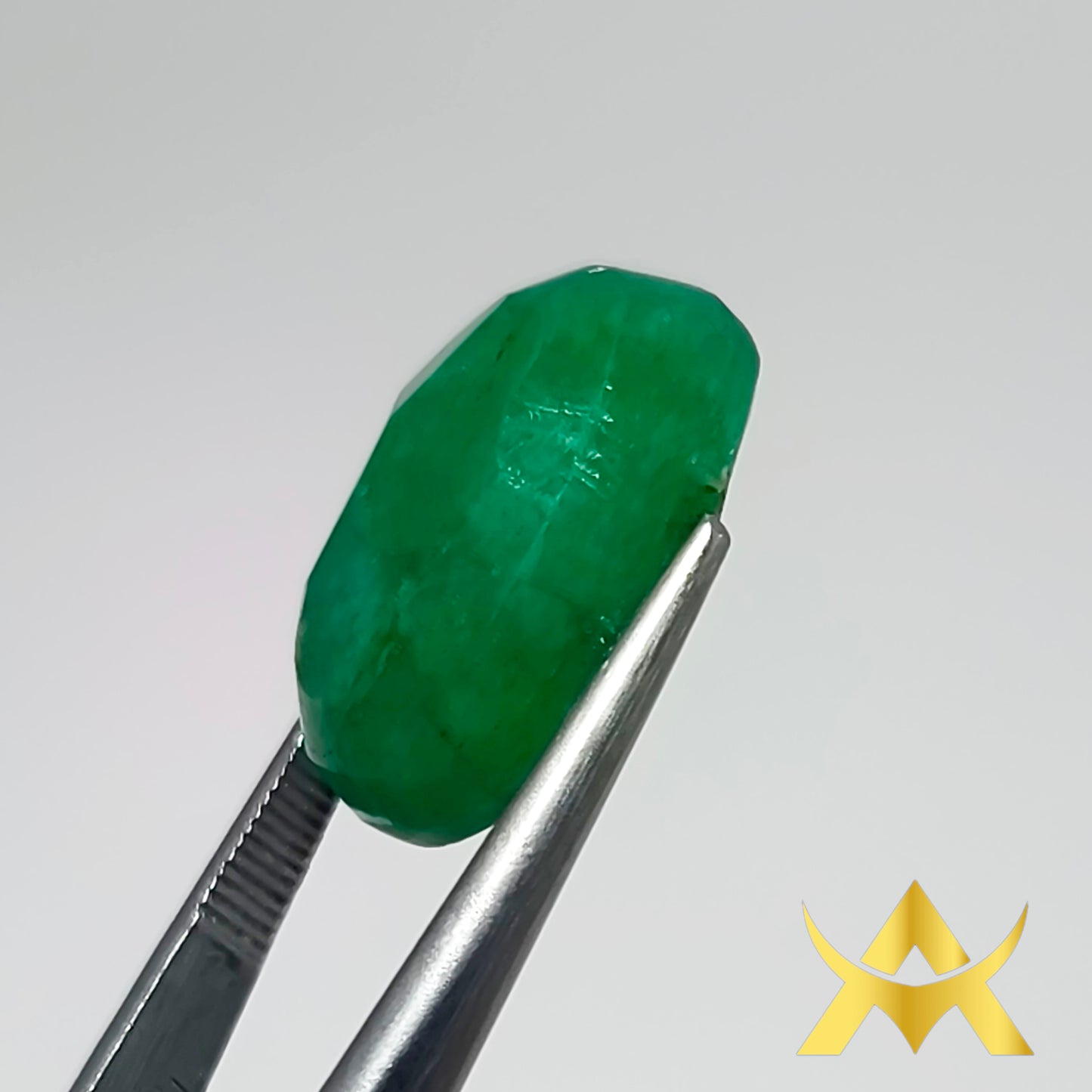 Natural Emerald 14.96 ct. Not Enhanced, Semi Translucent with Excellent Cut Grade