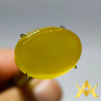 Yellow Agate 15.64 ct. Translucent, Not Enhanced with Excellent cut Grade