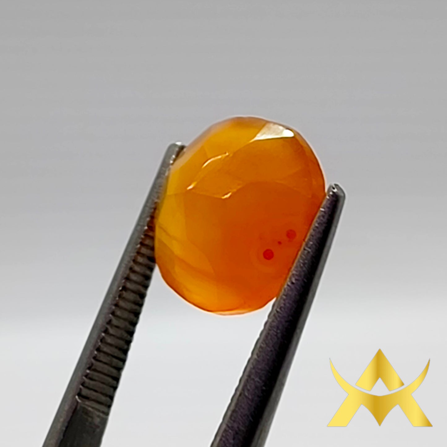 Carnelian 3.74 ct. Transparent, Not Enhanced, SI2 Clarity and Excellent Cut Grade