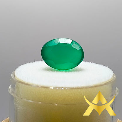 Green Onyx, 4.37 ct. Opaque Clarity, Not Enhanced with Excellent Cut Grade