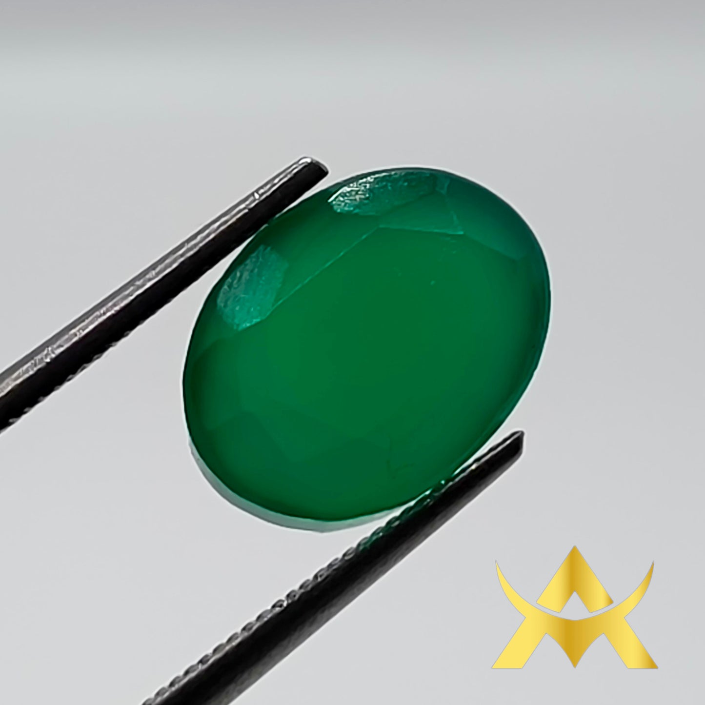 Green Onyx, 4.37 ct. Opaque Clarity, Not Enhanced with Excellent Cut Grade