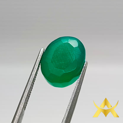 Green Onyx 5.27 ct. Opaque Clarity and Not Enhanced with Excellent Cut Grade