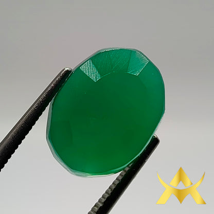 Green Onyx 5.27 ct. Opaque Clarity and Not Enhanced with Excellent Cut Grade