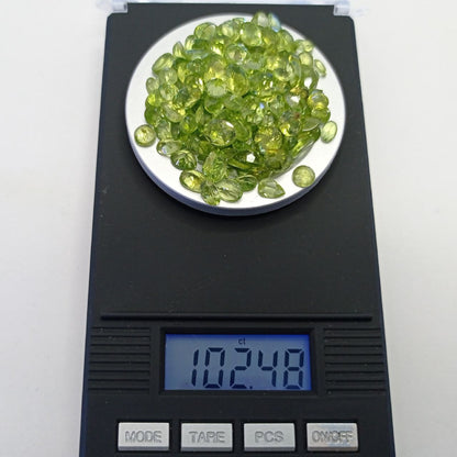 Natural Peridot Lot 102.48 ct. IF Clarity, Transparent, Not Enhanced with Very Good Cut Grade