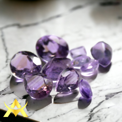 Loose Natural Amethyst with 10 Eye clean, Transparent and Excellent Cut Stone for your Juwellery