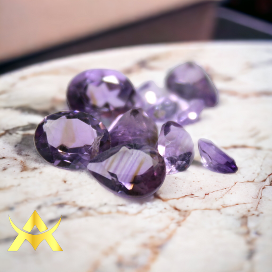 Loose Natural Amethyst with 10 Eye clean, Transparent and Excellent Cut Stone for your Juwellery