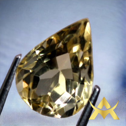 Natural Yellow Quartz 5.18 ct. Pear Shape, IF Clarity with Excellent Cut Grade