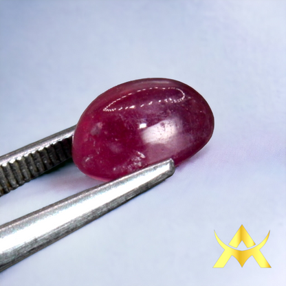 Natural Cabochon Ruby 3.92 ct. Transparent with Excellent Cut Grade