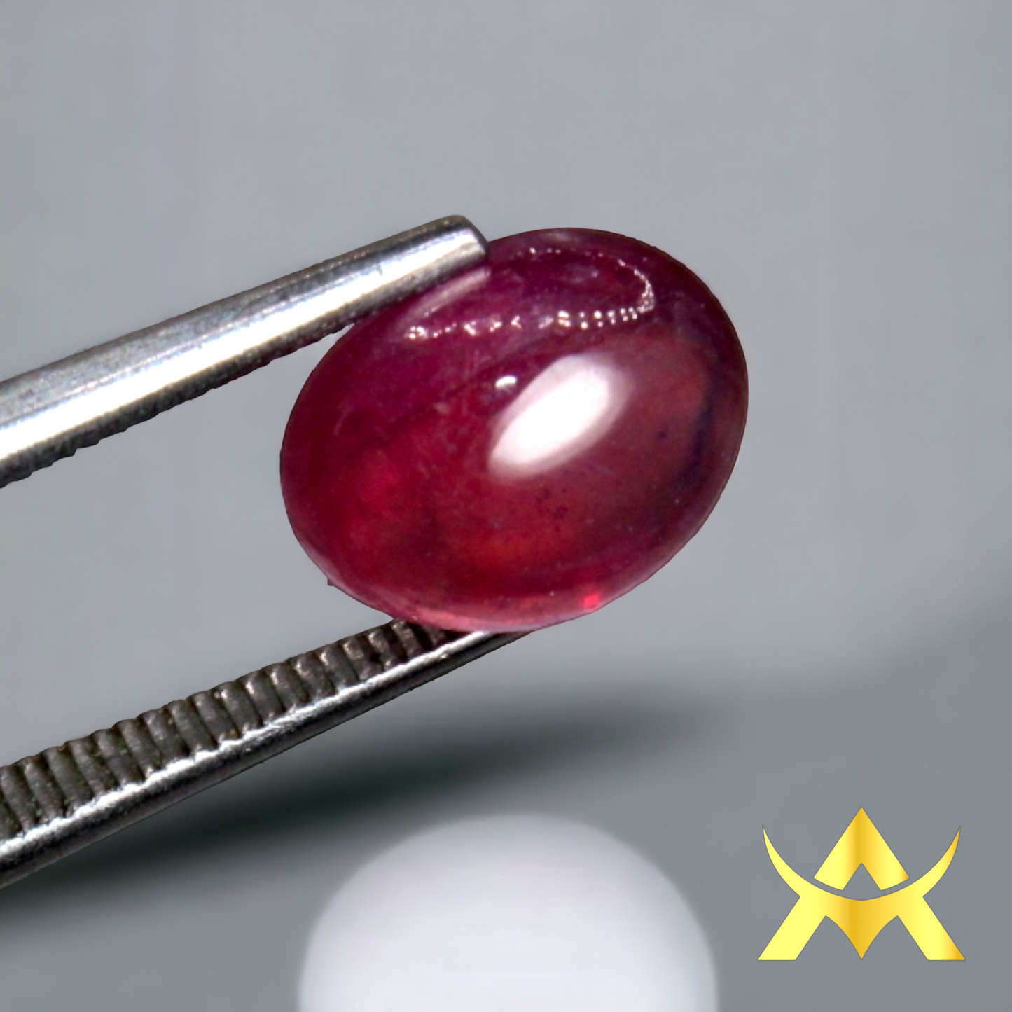 Natural Cabochon Ruby 3.92 ct. Transparent with Excellent Cut Grade