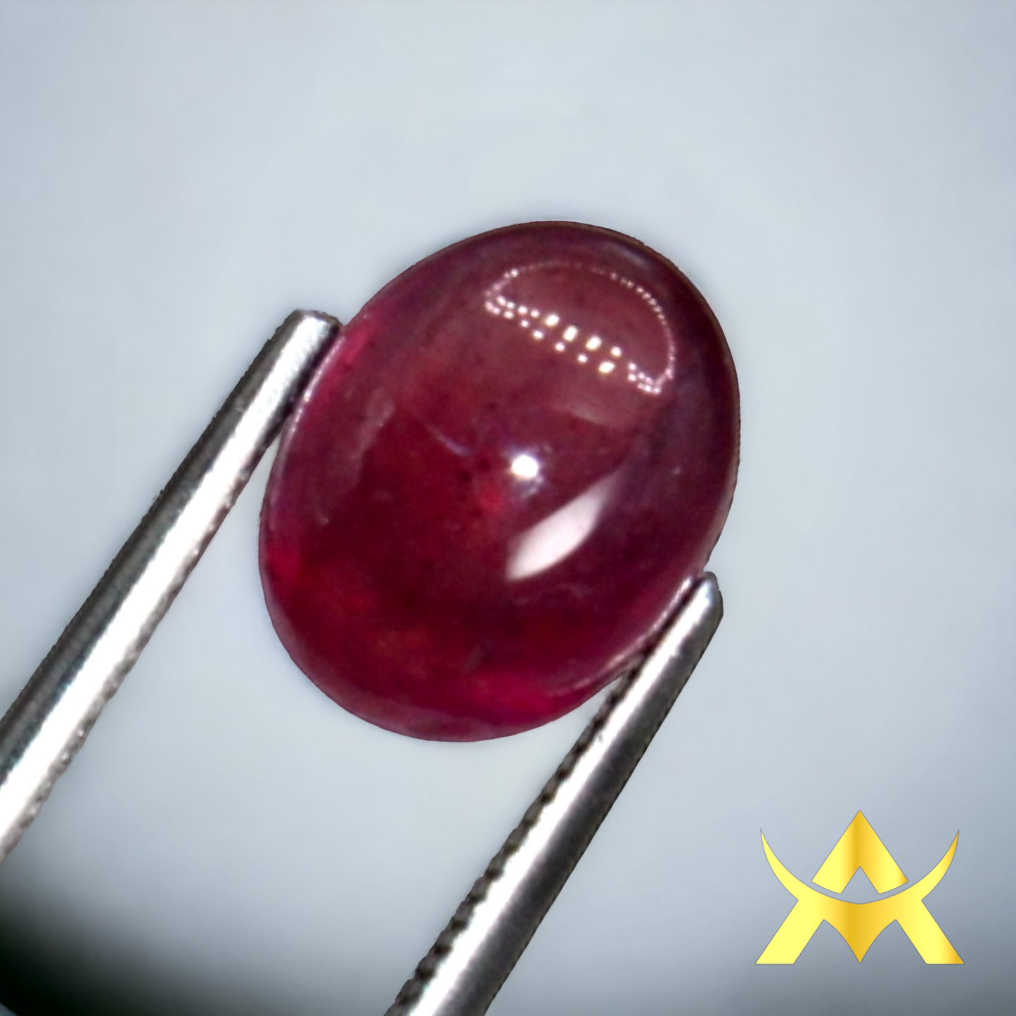 Natural Cabochon Ruby 3.92 ct. Transparent with Excellent Cut Grade