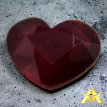 Top Red Ruby Heart Cut, Transparent, VS1 Clarity with Excellent Cut Grade