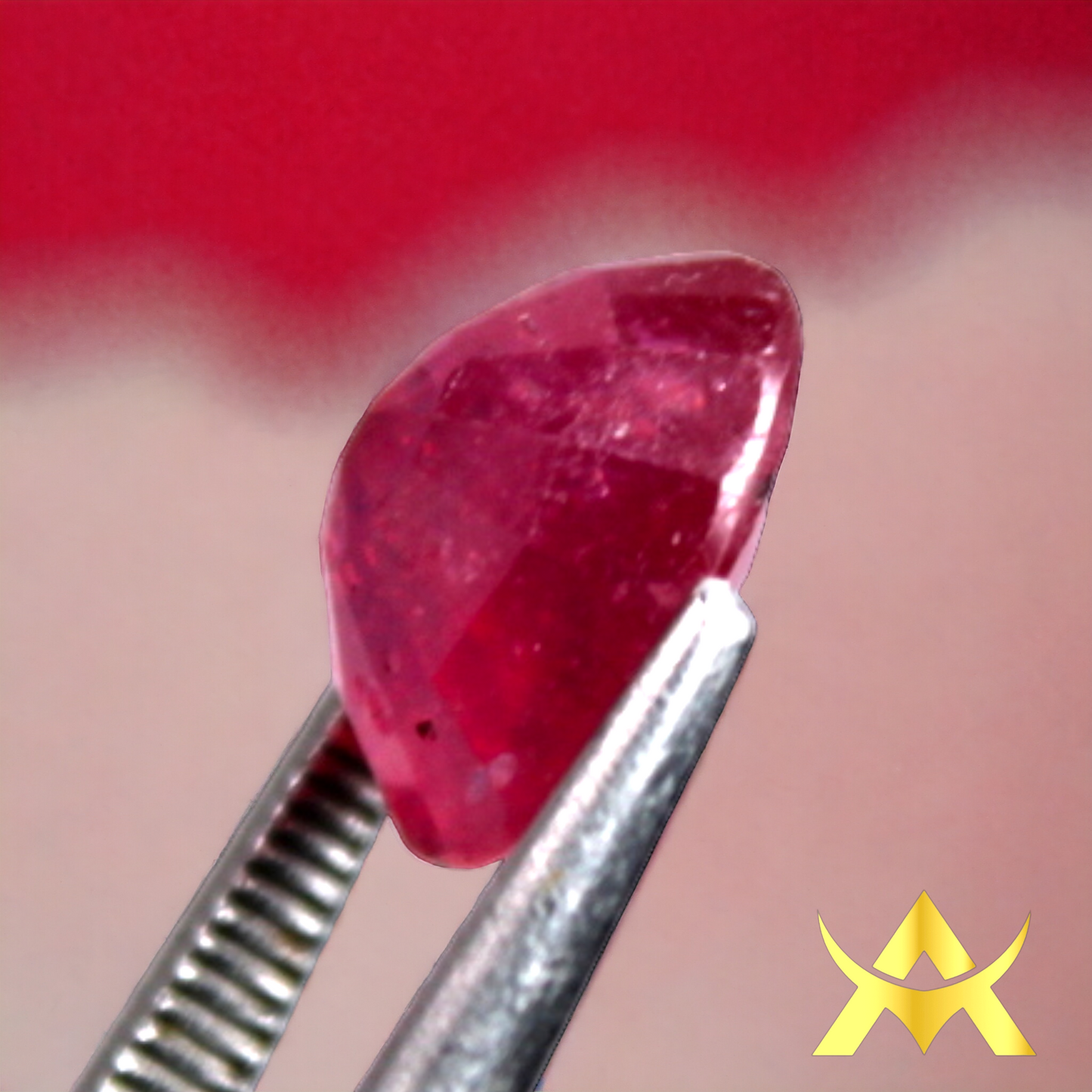 Natural Ruby Transparent, heated with Excellent cut Grade