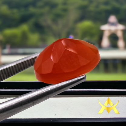 Carnelian, Unheated and Untreated, Transparent and SI Clarity