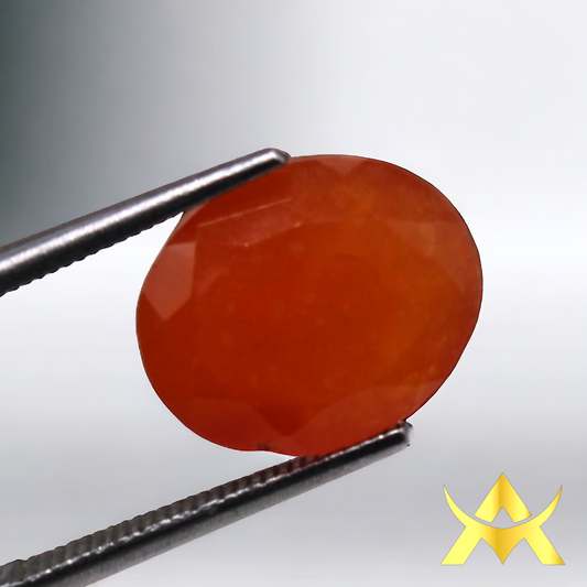 Carnelian, Unheated and Untreated, Transparent and SI Clarity